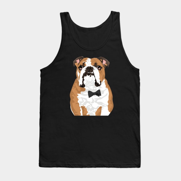 Gentleman English Bulldog T-Shirt for Dog Lovers Tank Top by riin92